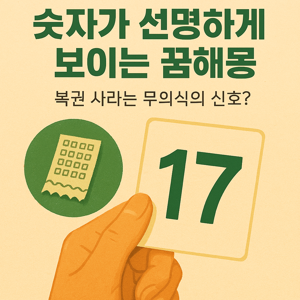 숫자가 선명하게 보이는 꿈