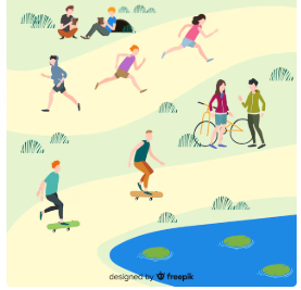 운동하는 사람들