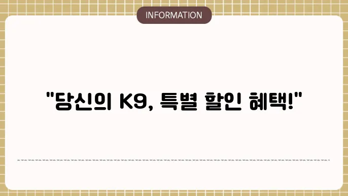k9 전기차 렌트