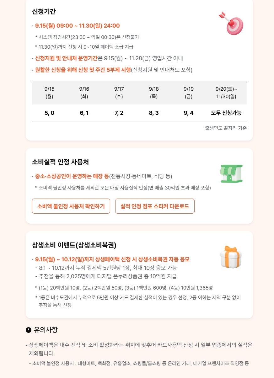 상생페이백 조건