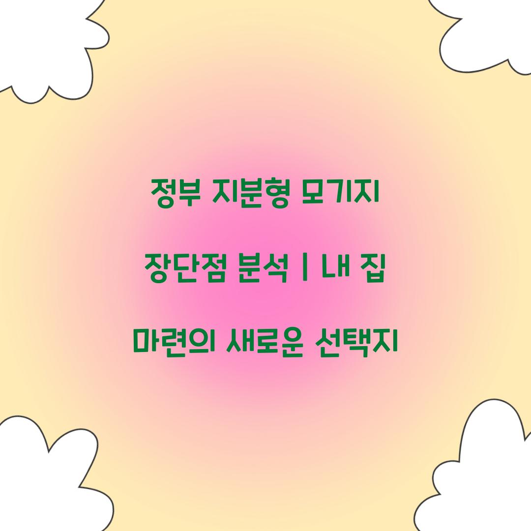 정부 지분형 모기지