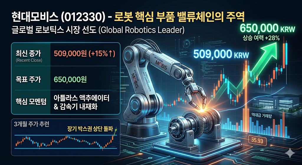 현대모비스 주가 전망,로봇 핵심 부품 밸류체인 수혜주