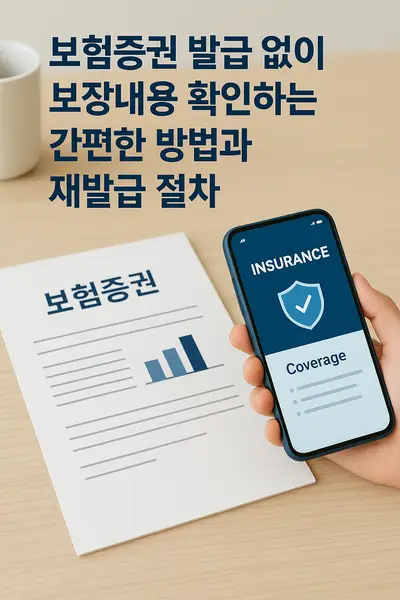 보험증권 발급 없이 보장내용 확인하는 간편한 방법과 재발급 절차