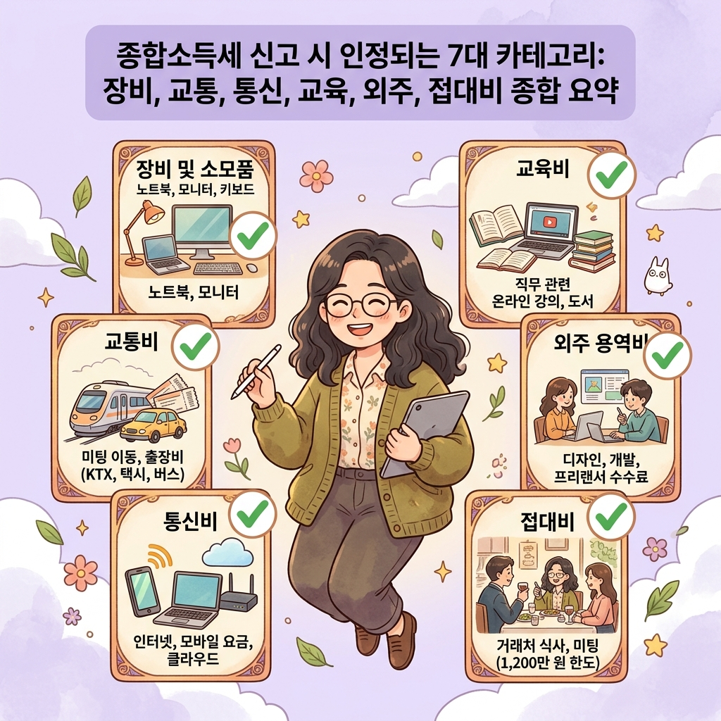프리랜서 필요경비 인정 항목 카테고리별 전체 리스트
