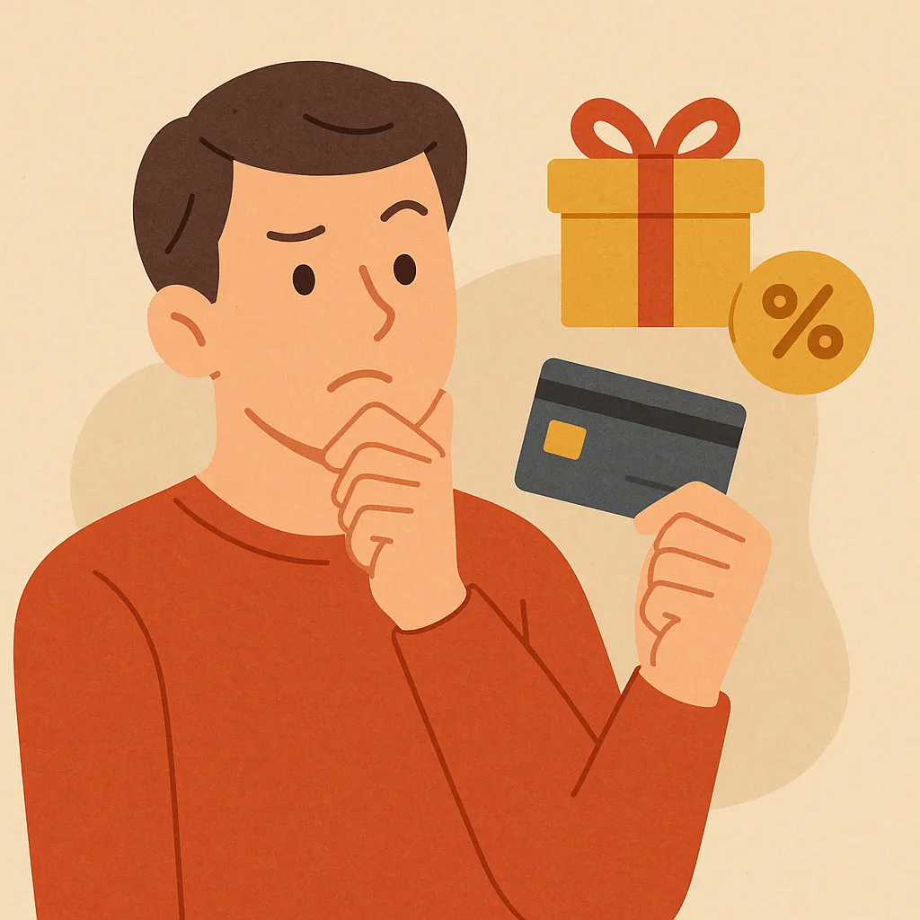 카드-혜택이-자동으로-모두-적용되는지-의문을-표현한-일러스트