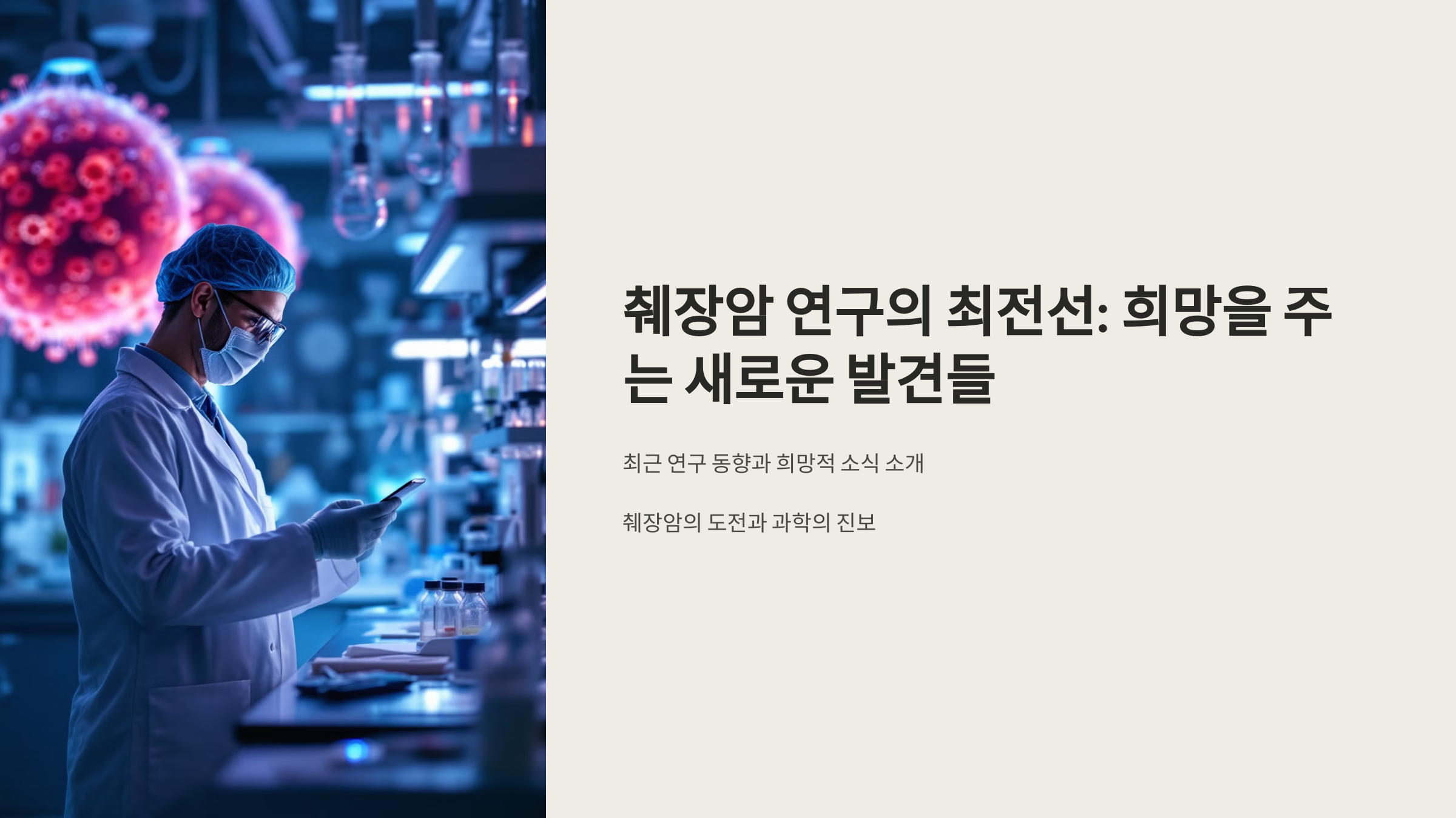 췌장암 연구의 최전선: 희망을 주는 새로운 발견들