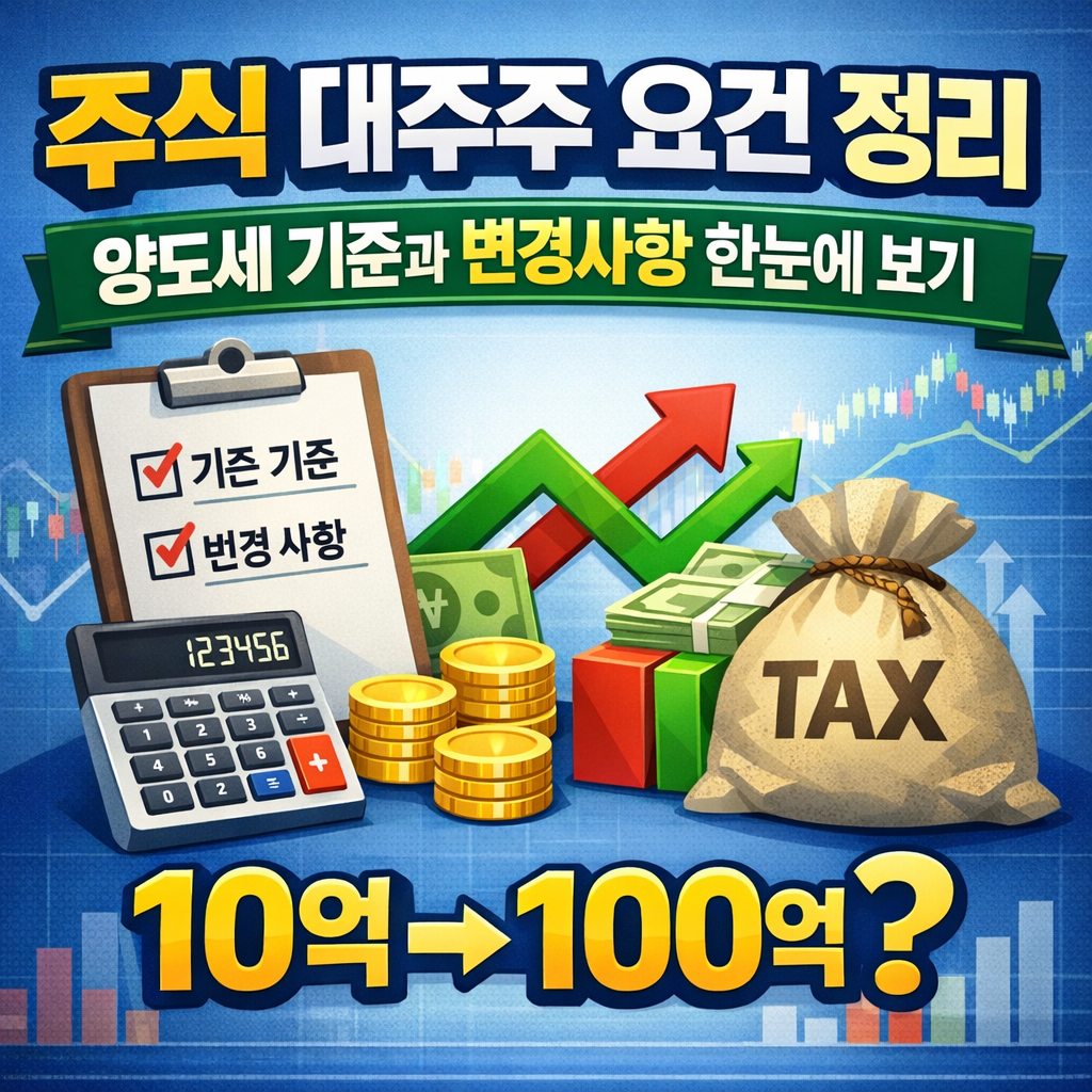 주식 대주주 요건