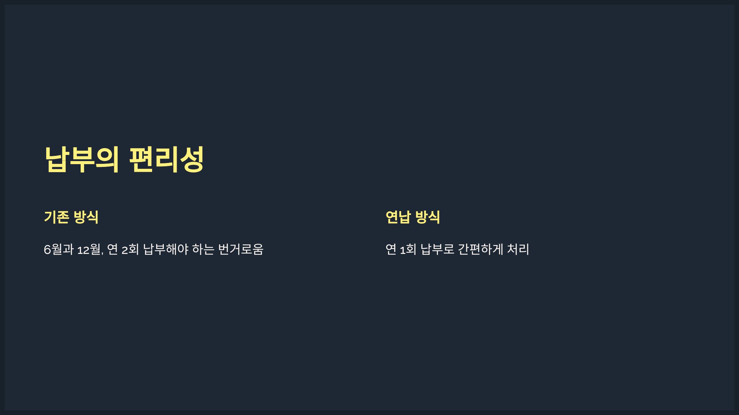 납부의 편리성