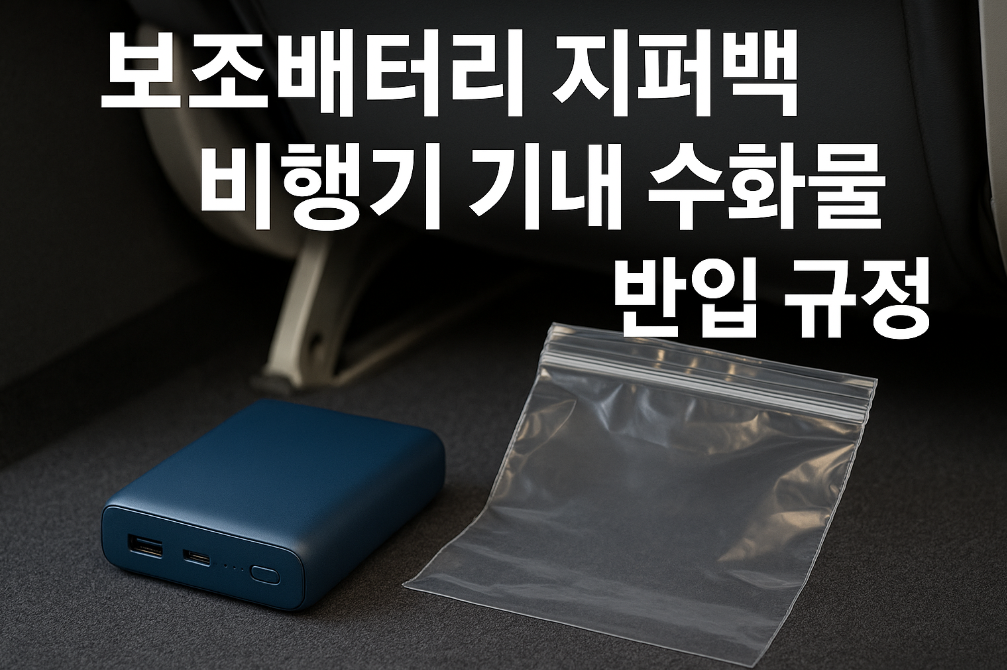 보조배터리 비행기 기내 반입 이것만 알면 끝