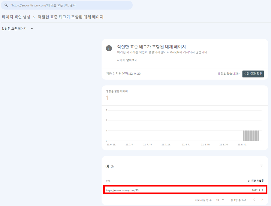 색인 생성 문제 URL
