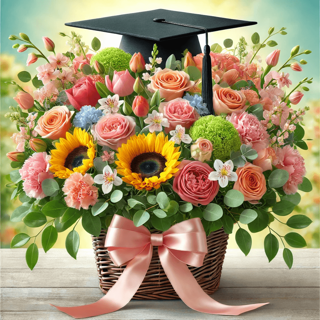 졸업식의 꽃다발