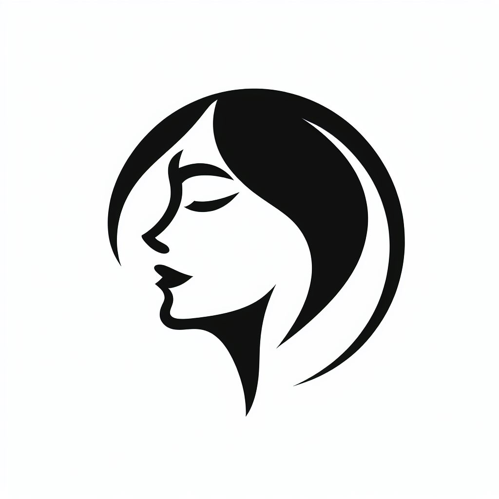 여성 얼굴 실루엣 로고 4