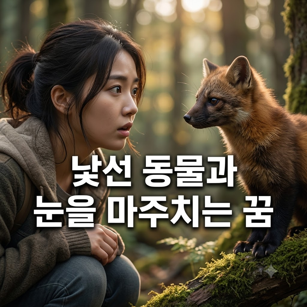 낯선 동물과 눈을 마주친 꿈