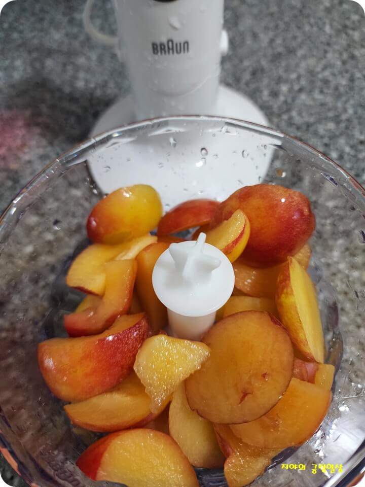 믹스기에 넣은 자두
