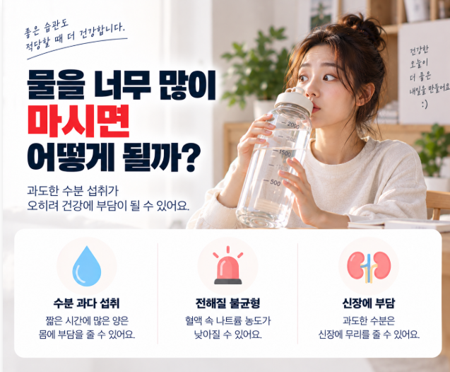 물을 너무 많이 마시면 어떻게 될까? 과도한 수분 섭취와 주의사항