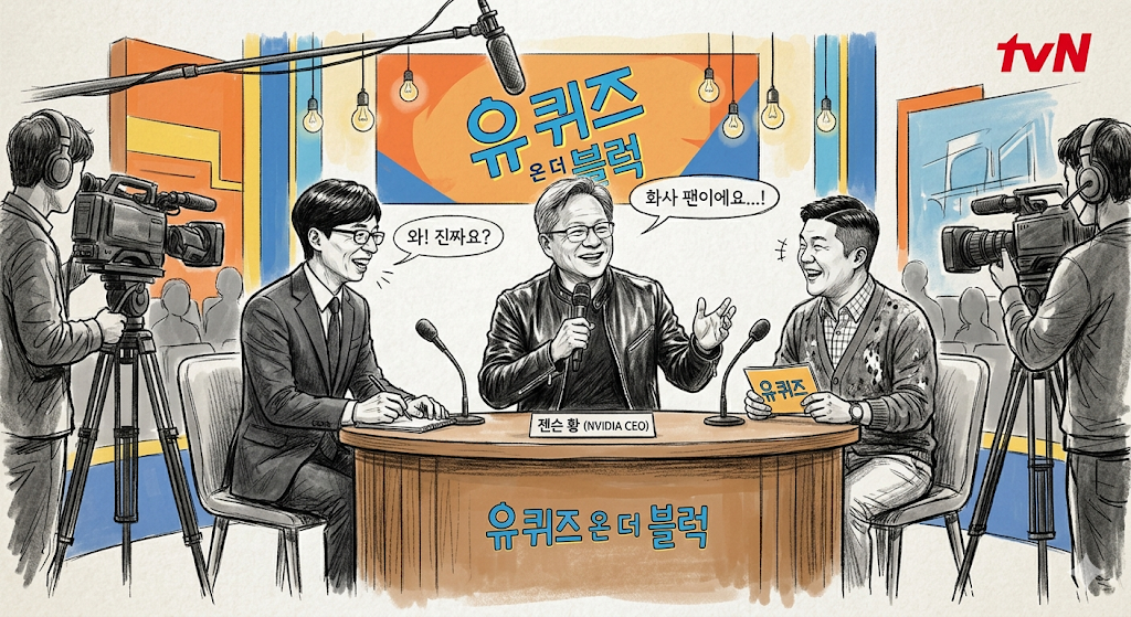 젠슨 황 유퀴즈 녹화장면 스케치