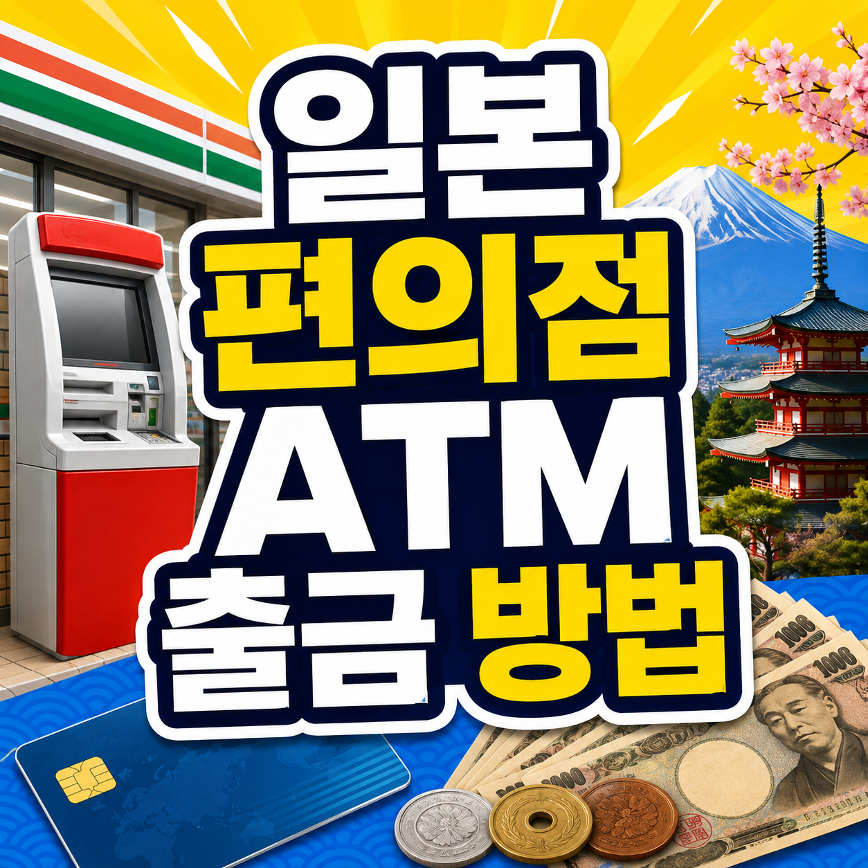 일본 편의점 ATM 출금 방법