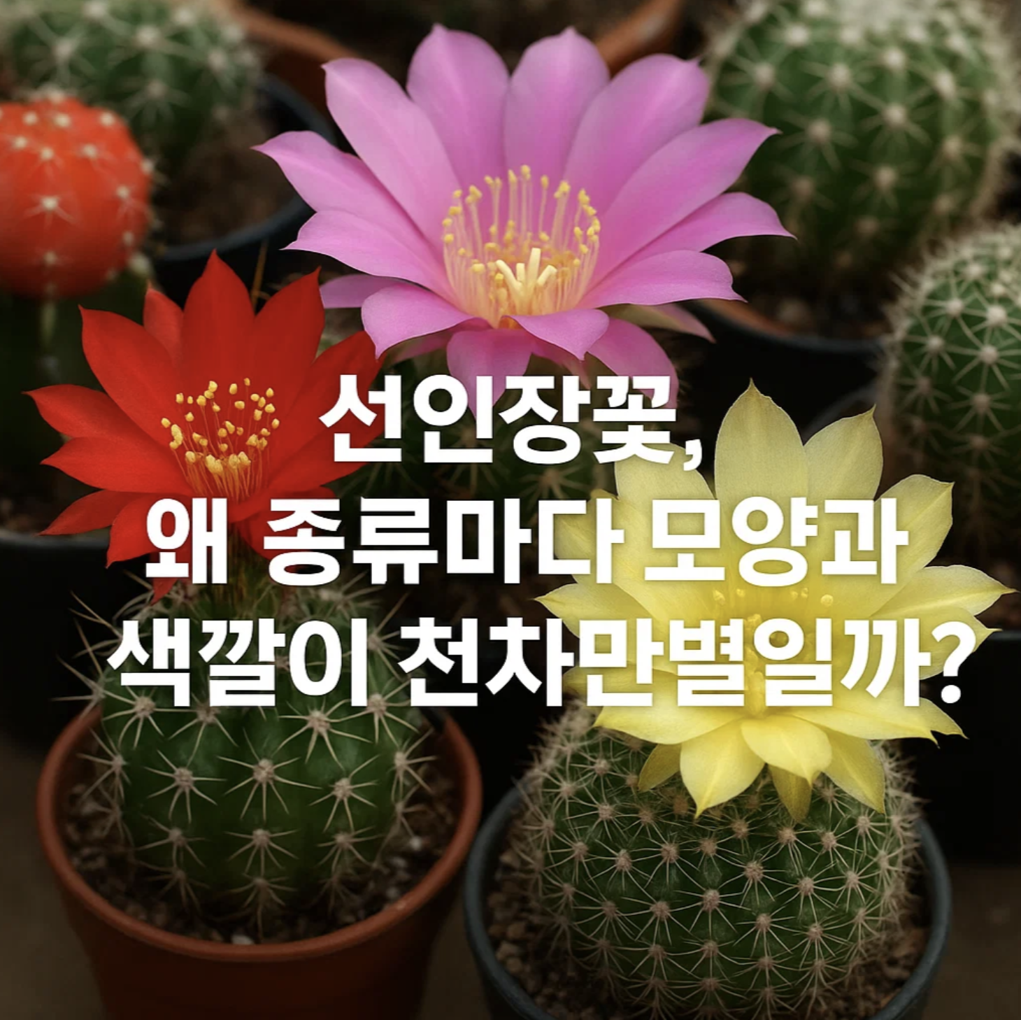 선인장꽃, 왜 종류마다 모양과 색깔이 천차만별일까?