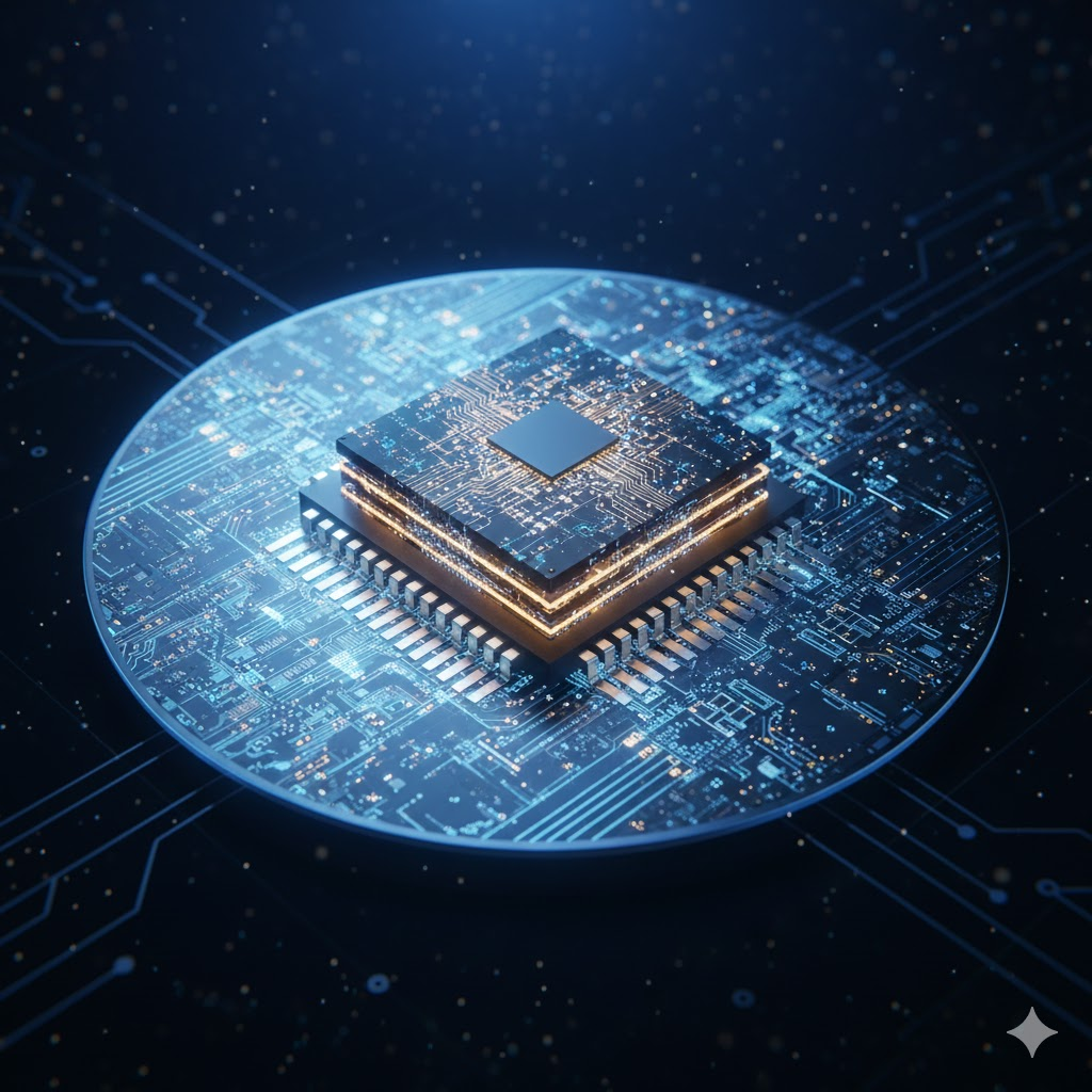 "첨단 HBM4 반도체 칩의 상세 구조도"