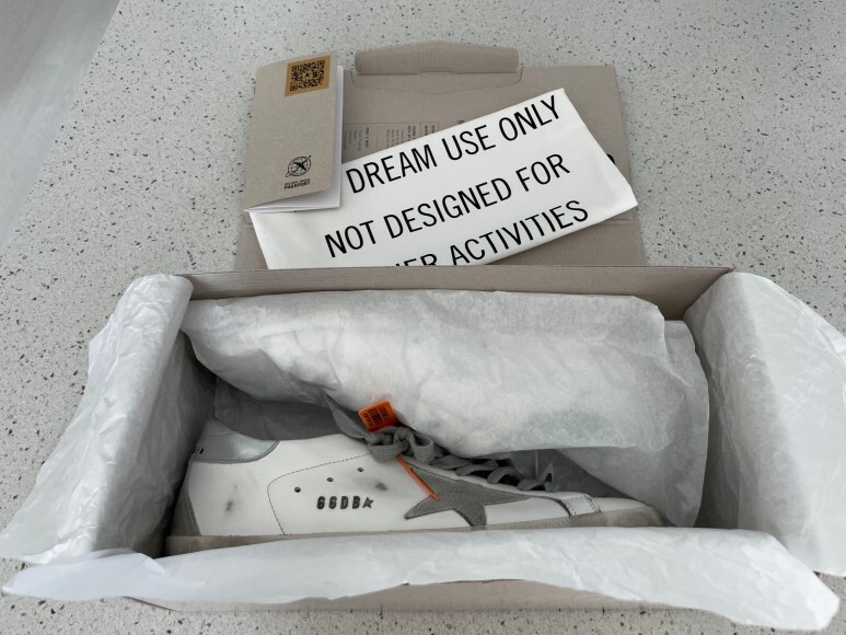 골든구스 슈퍼스타 스니커즈 실버 탭 아이스 스타 박스