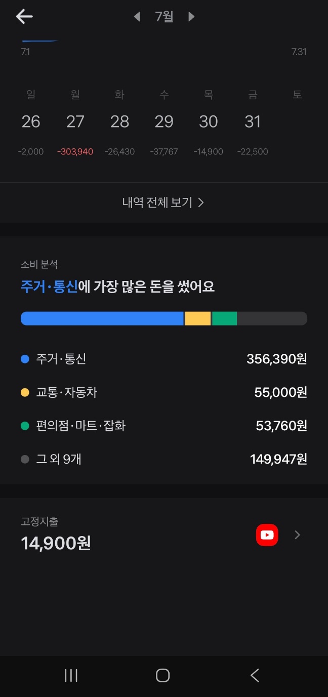 26년 7월 소비내역