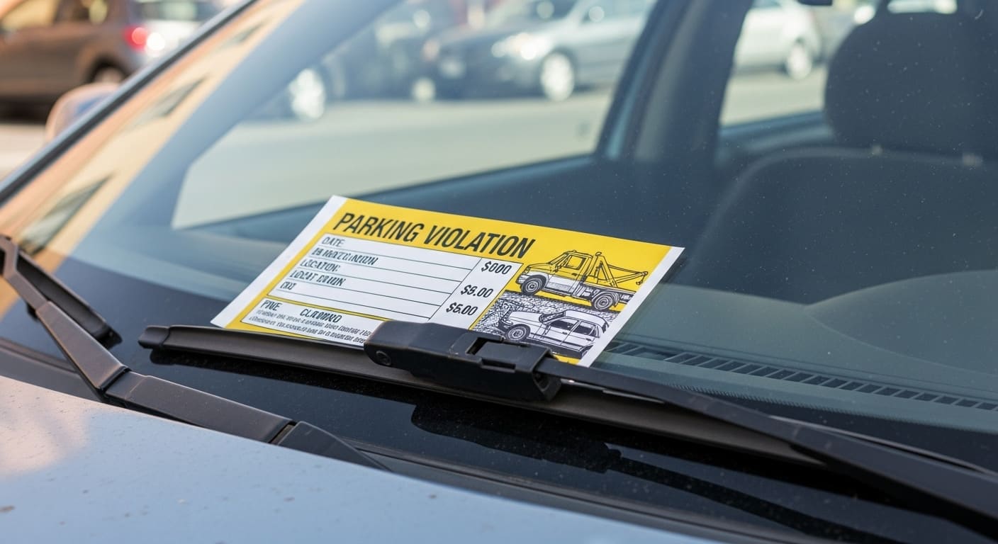 주정차 단속 사진이 증거로 촬영된 화면