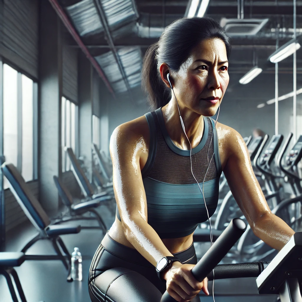 갱년기 중년 여성 50대 규칙적인 운동 헬스 런닝