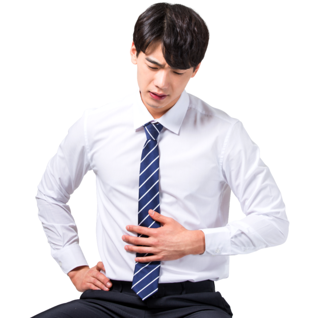 복통을 호소하는 남성