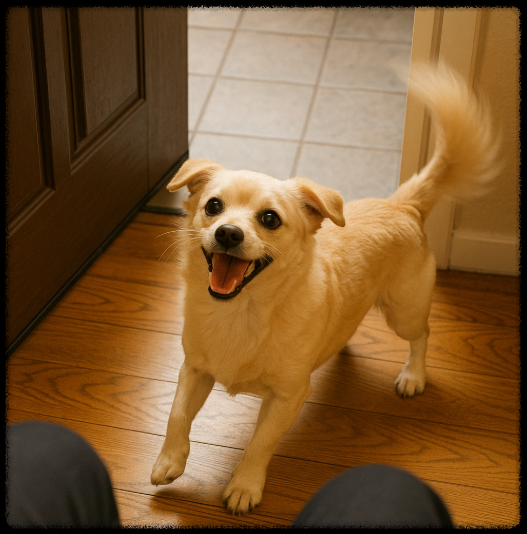 퇴근후 반겨주는 반려견 관련 이미지