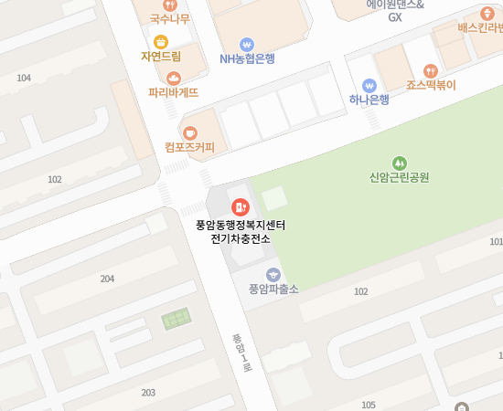 풍암동 행정복지센터 완속 충전소