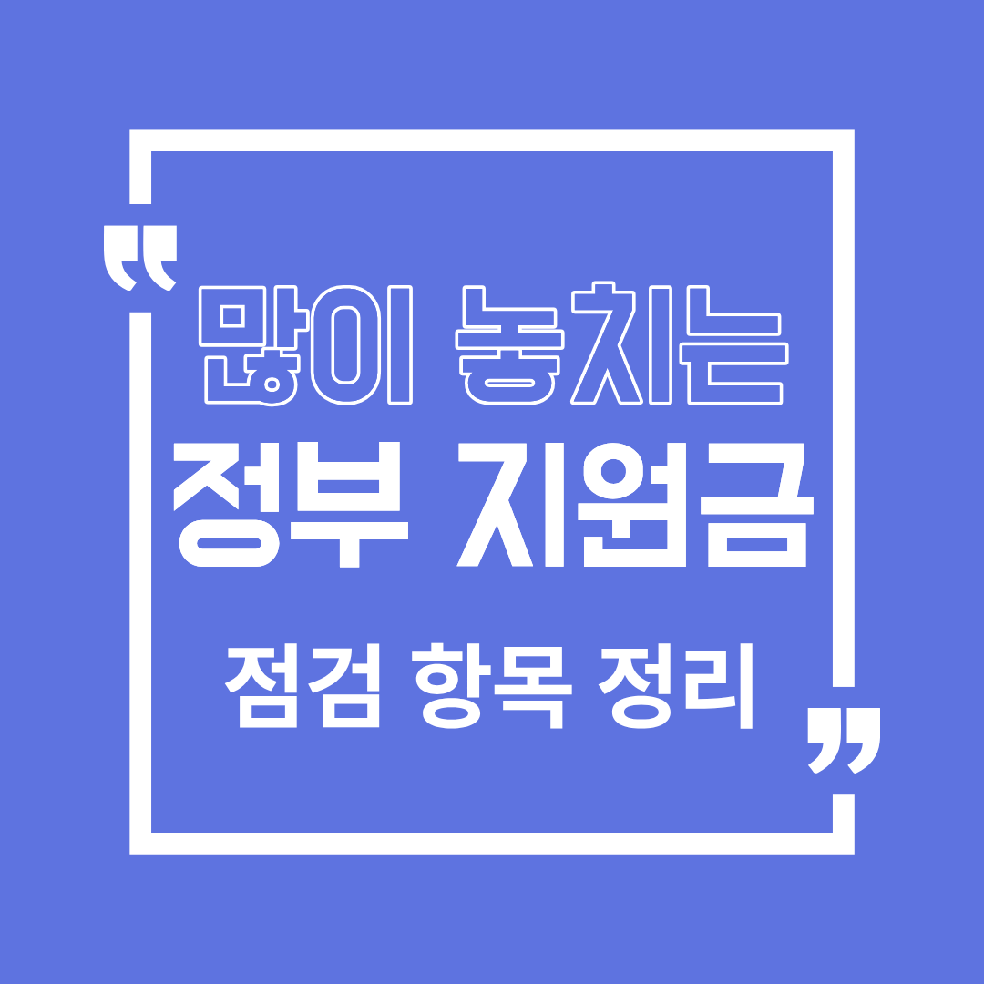 중년층이 가장 많이 놓치는 정부지원금