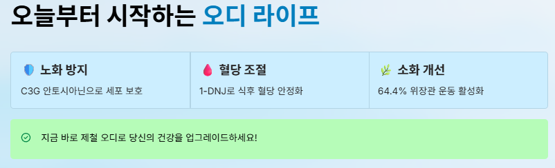 오디 효능