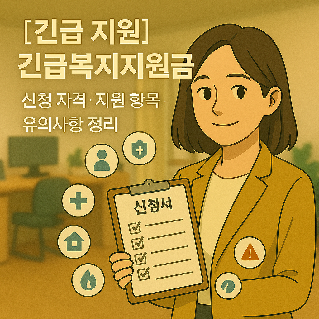[긴급 지원] 긴급복지지원금 ｜ 신청 자격&middot;지원 항목&middot;유의사항 정리