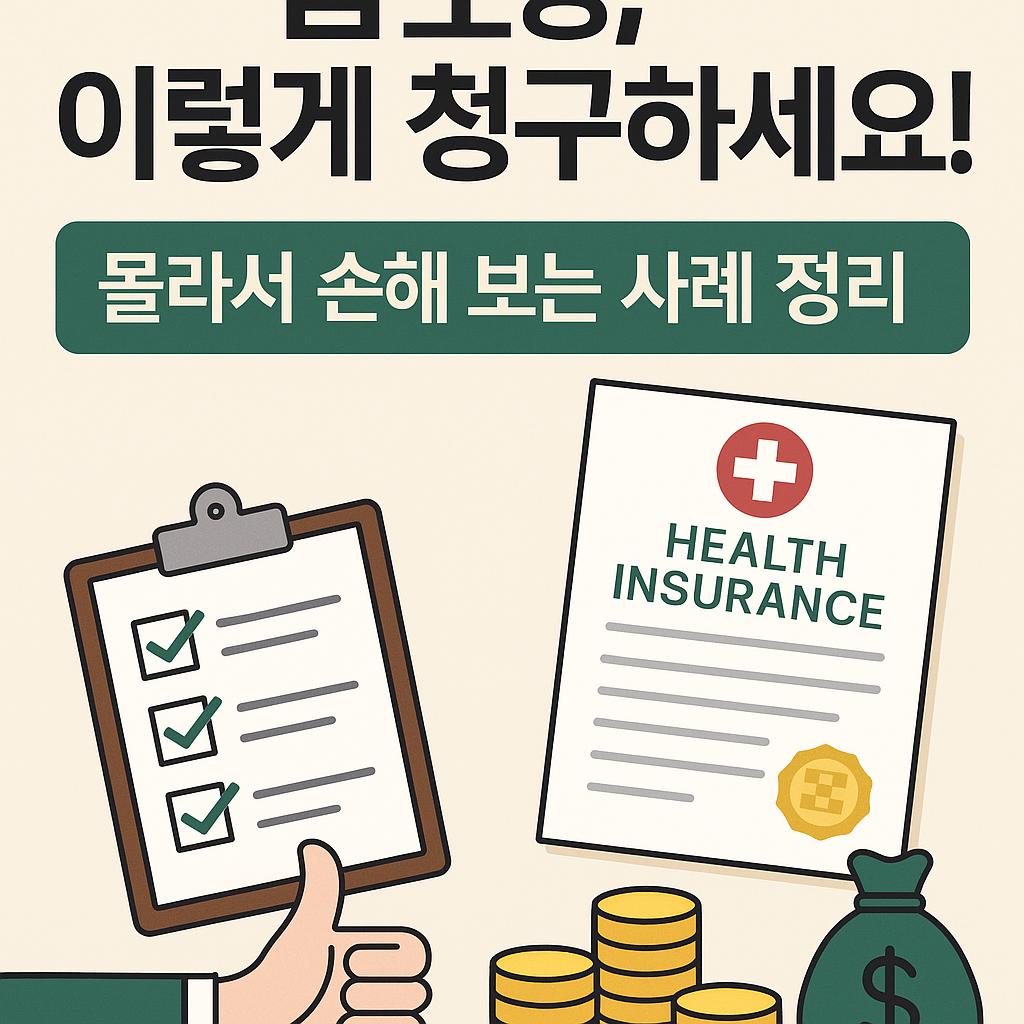 암보험 청구 방법과 몰라서 손해 보는 사례 정리를 한눈에 보여주는 인포그래픽