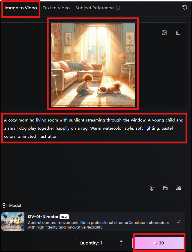 이미지로 영상 만들기 제작 화면