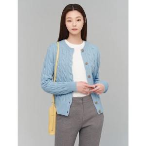 빈폴레이디스 스카이 울 캐시미어 케이블 카디건 BF195AU03Q