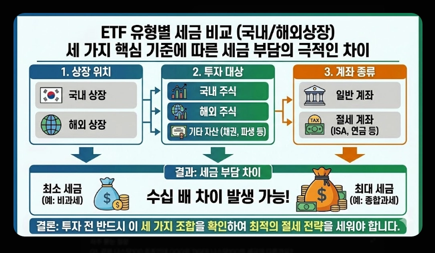 국내 주식형 ETF 세금 [2026년 개정] 유형별 비교 및 ISA&middot;연금 절세 계좌 활용법