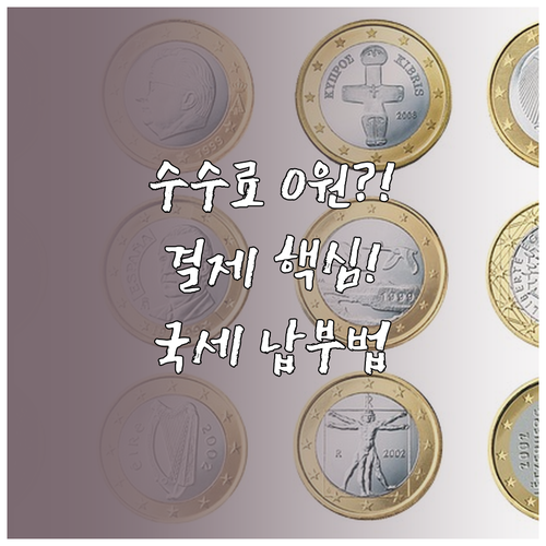 국세 전자고지 전자납부 수수료 결제 ..