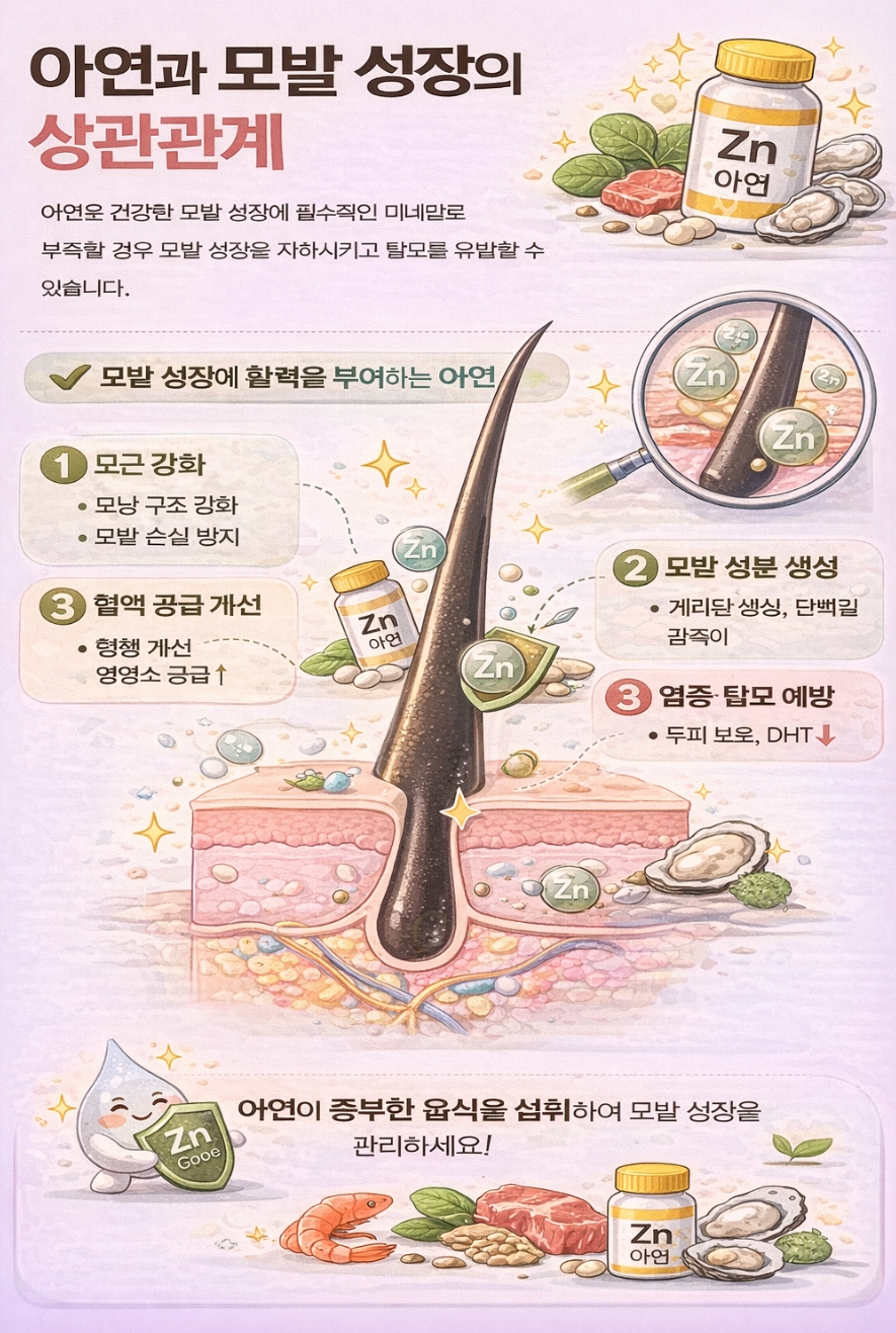 아연과 모발 성장의 상관관계