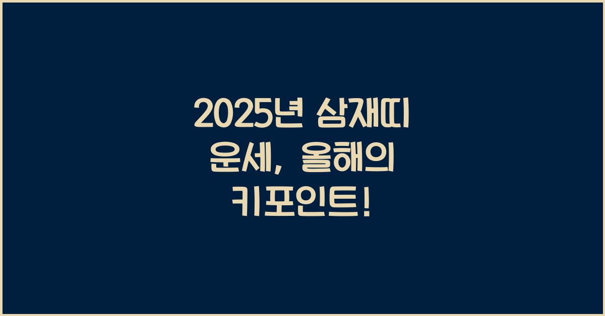 2025년 삼재띠