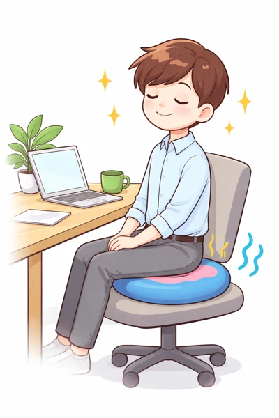 오래 앉아도 편안한 방석 효과
