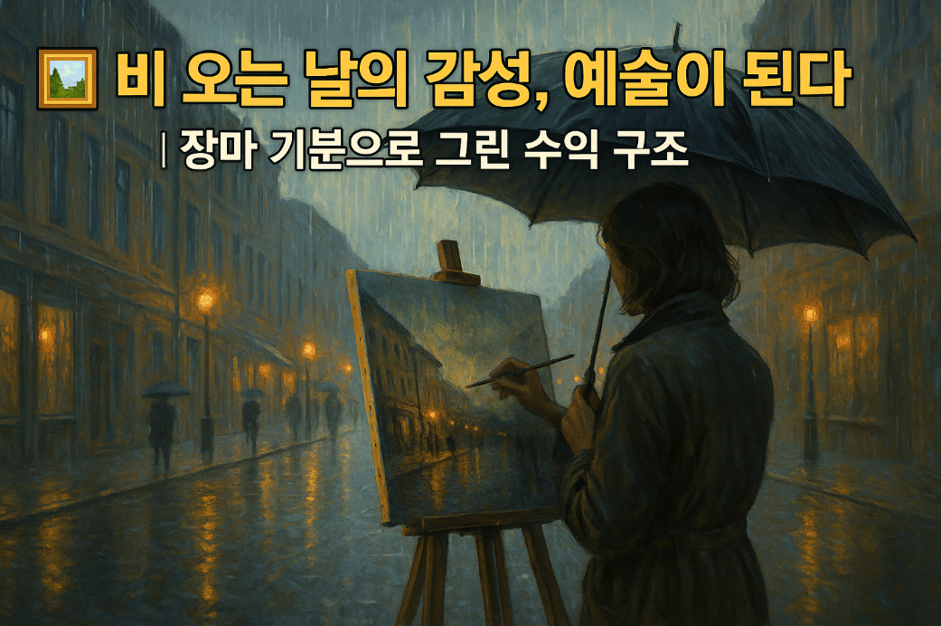 비 오는 날의 감성, 예술이 된다
