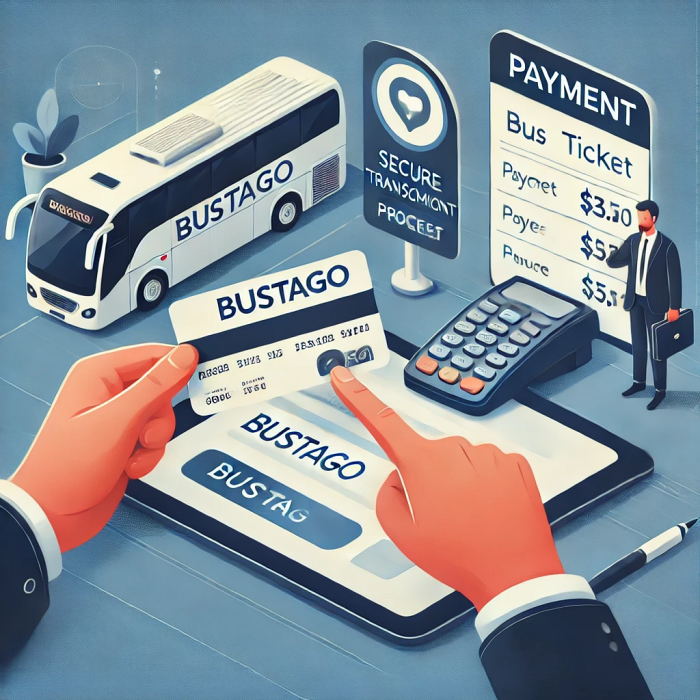 버스타고 플랫폼에서 버스 승차권 결제를 완료하는 모습