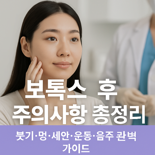 보톡스 후 주의사항 총정리|붓기·멍·세안·운동·음주 완벽 가이드