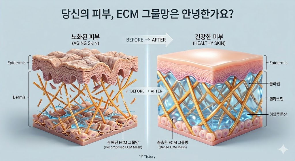 피부의 집짓기 토대와 같은 ecm, 차세대 안티에이징의 핵심 키워드인 ecm
