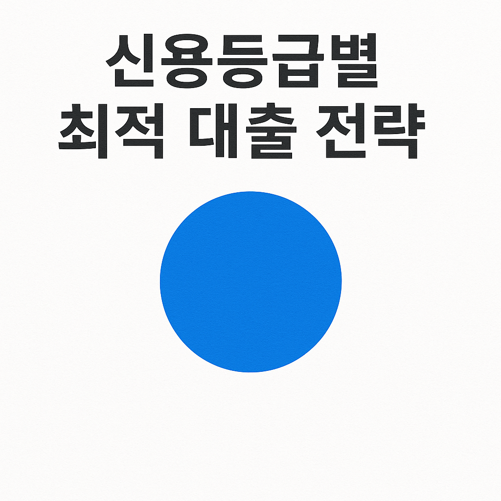 신용등급별 최적 대출 전략 상세 가이드 🔎
