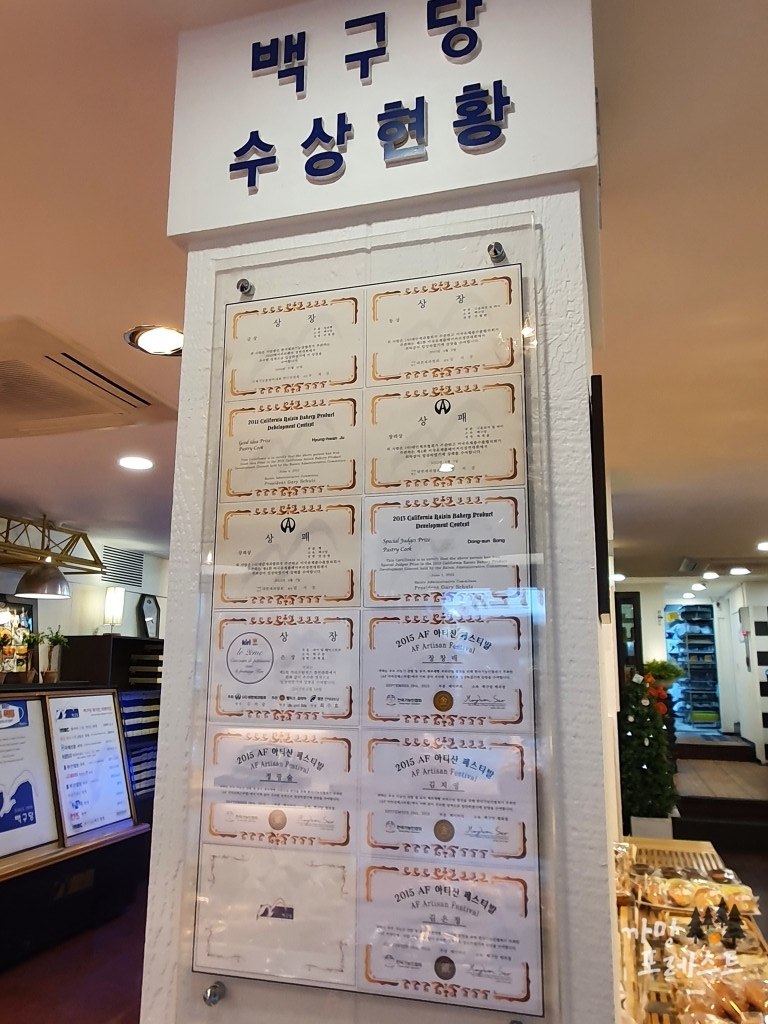 백구당 수상현황