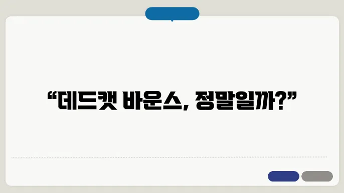 주식 시장에서의 데드캣 바운스