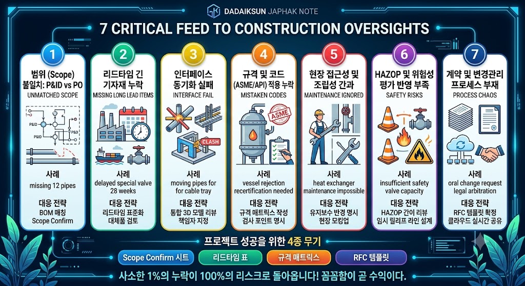 7 Critical Feed to Construction Over Sight 인포그래픽