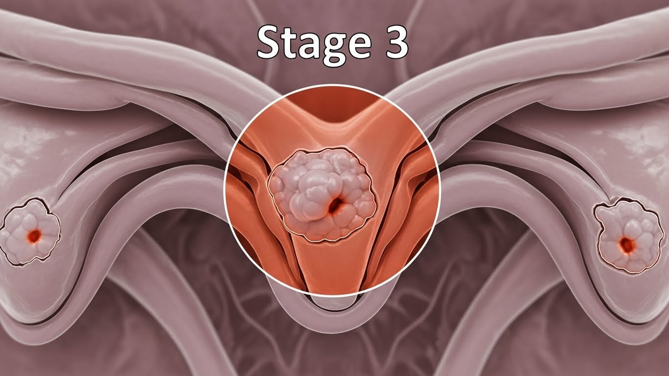 전립선암이-1기에서-4기로-진행되는-것을-보여주는-깨끗하고-상세한-의학적-삽화입니다.